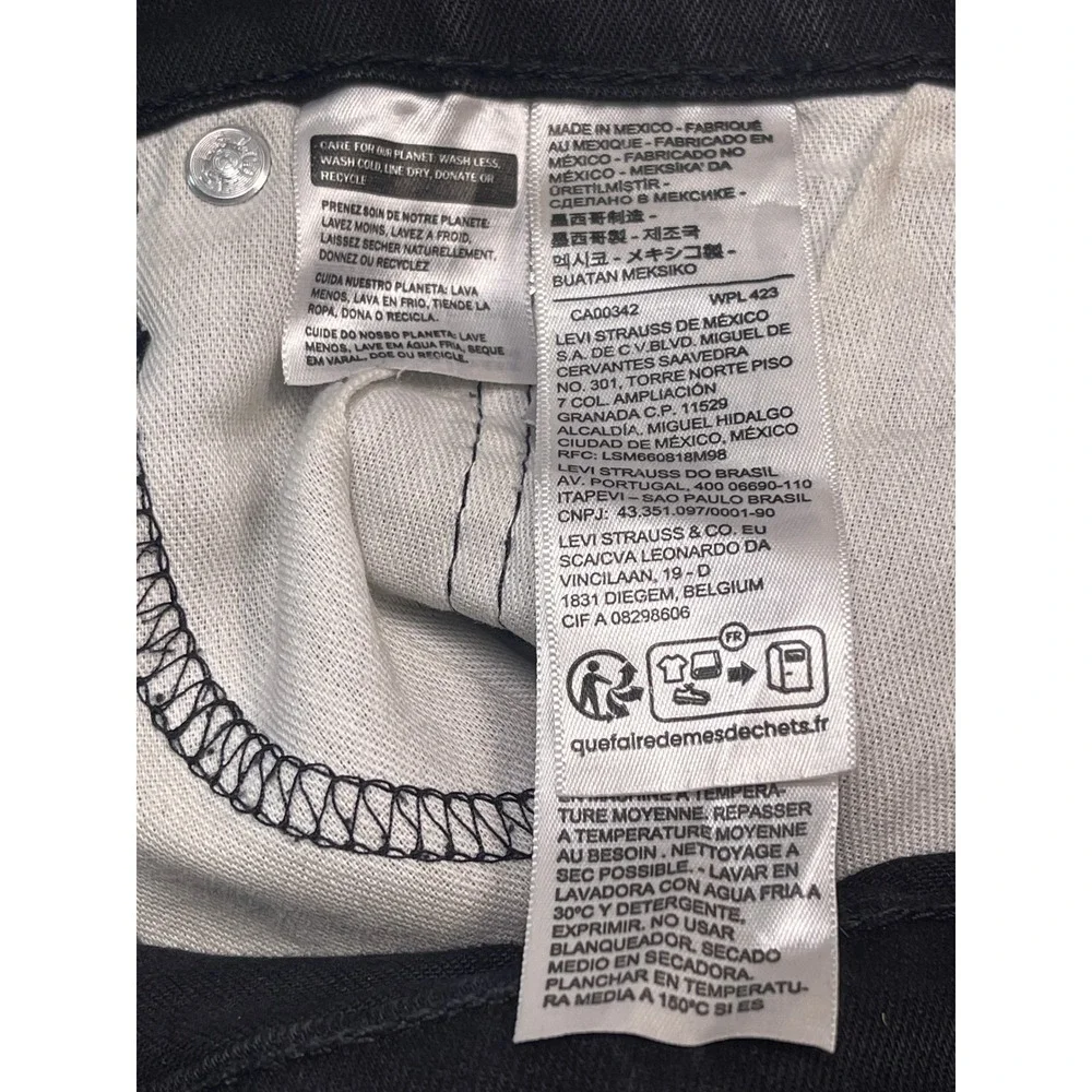 Levi's 514 Straight Fit Denim Black W33 L30 Mens